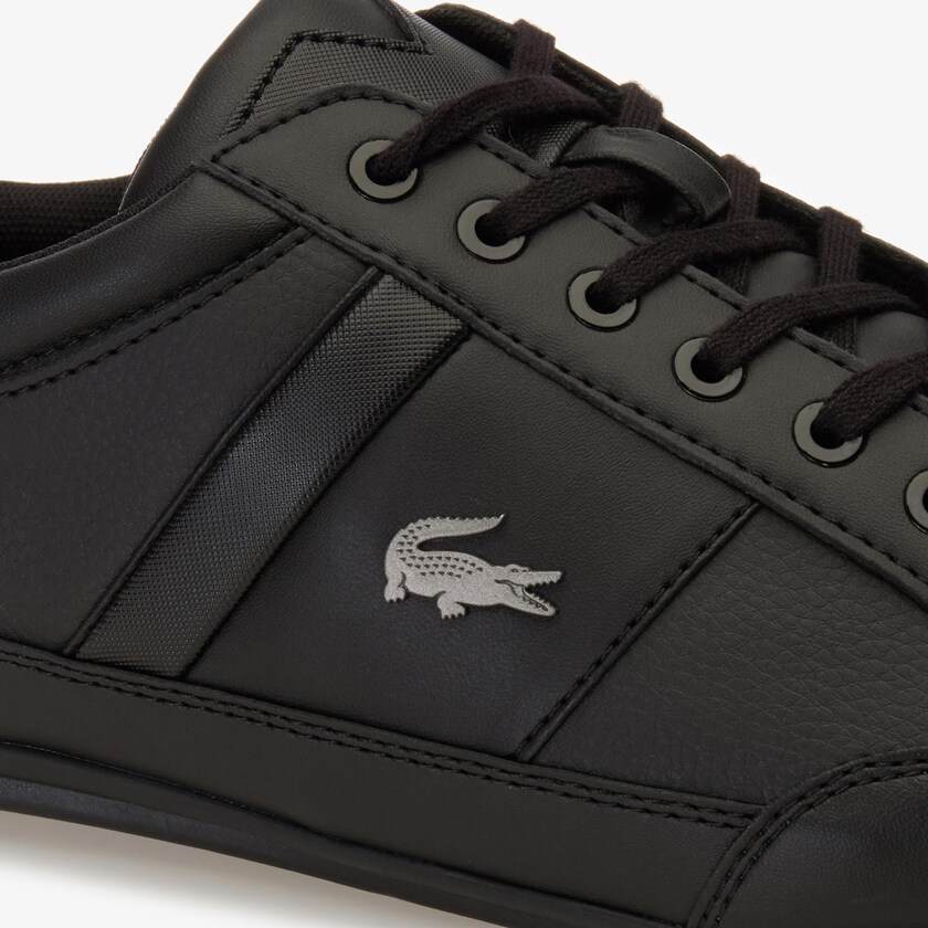 Tenis Lacoste Chaymon Nappa Leather Hombre Negros | KE4-70627O8