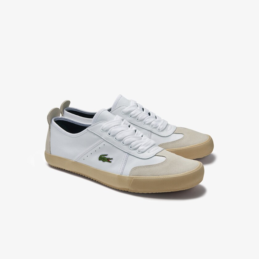 Tenis Lacoste Contest Leather and Suede Mujer Blancos Blancos | GG4-34423J8