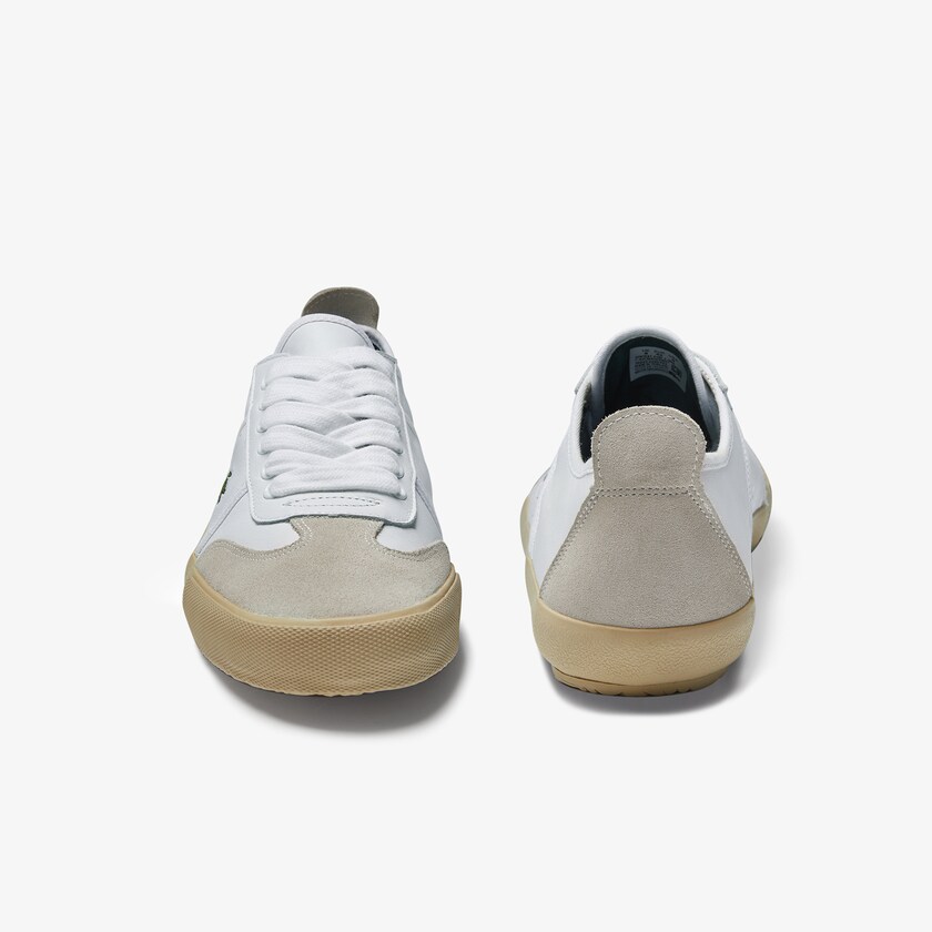 Tenis Lacoste Contest Leather and Suede Mujer Blancos Blancos | GG4-34423J8