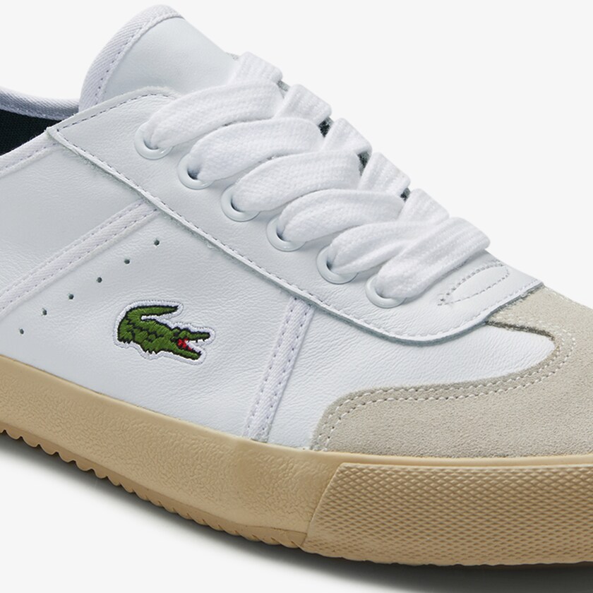 Tenis Lacoste Contest Leather and Suede Mujer Blancos Blancos | GG4-34423J8