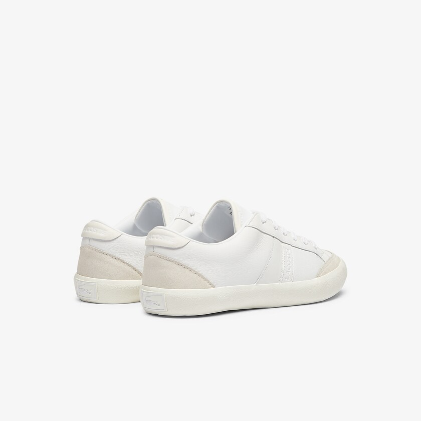 Tenis Lacoste Coupole Leather Textured Mujer Blancos Grises | GP9-28602C4