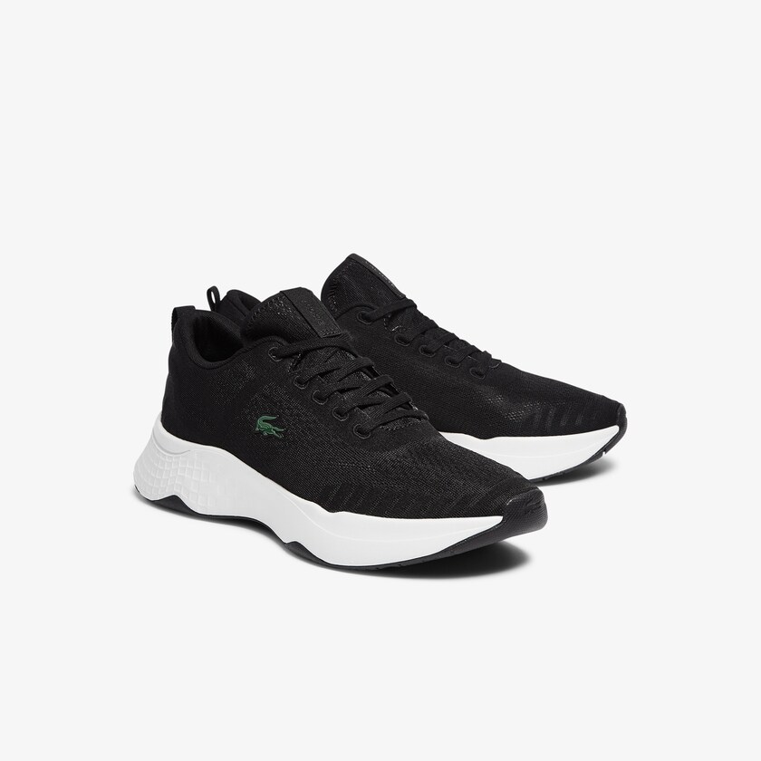 Tenis Lacoste Court-Drive Fly Textile Hombre Negros Blancos | SP0-75247Y8