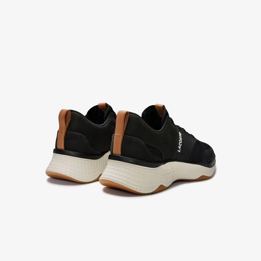 Tenis Lacoste Court-Drive Plus Colourblock Textile Hombre Negros Blancos | KY9-11991K9