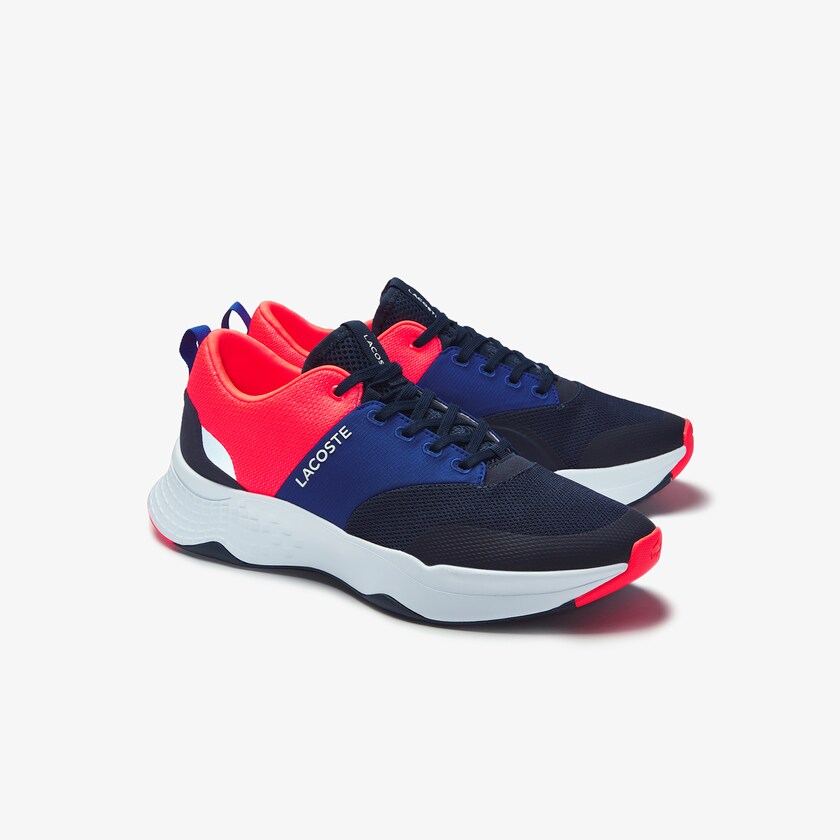 Tenis Lacoste Court-Drive Plus Textile Hombre Azul Marino Rosas | FB9-94859M4