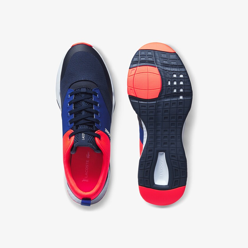 Tenis Lacoste Court-Drive Plus Textile Hombre Azul Marino Rosas | FB9-94859M4