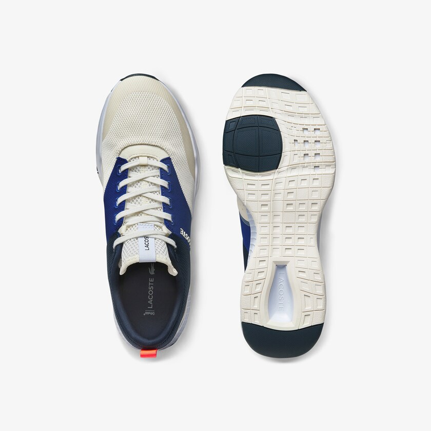 Tenis Lacoste Court-Drive Plus Textile Hombre Blancos Azul Marino | VF3-88498X3