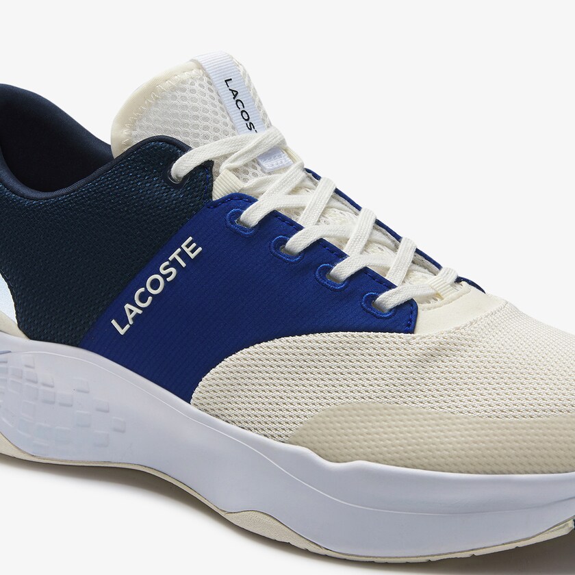 Tenis Lacoste Court-Drive Plus Textile Hombre Blancos Azul Marino | VF3-88498X3