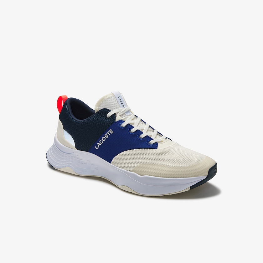 Tenis Lacoste Court-Drive Plus Textile Hombre Blancos Azul Marino | VF3-88498X3