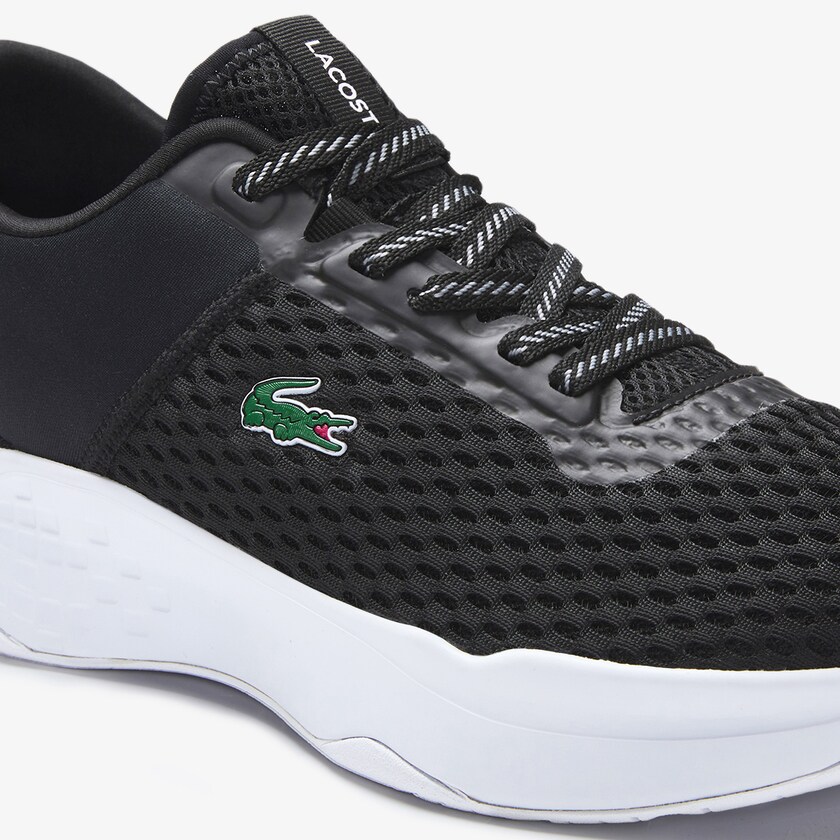 Tenis Lacoste Court-Drive Textile Hombre Negros Blancos | RJ9-86798D5