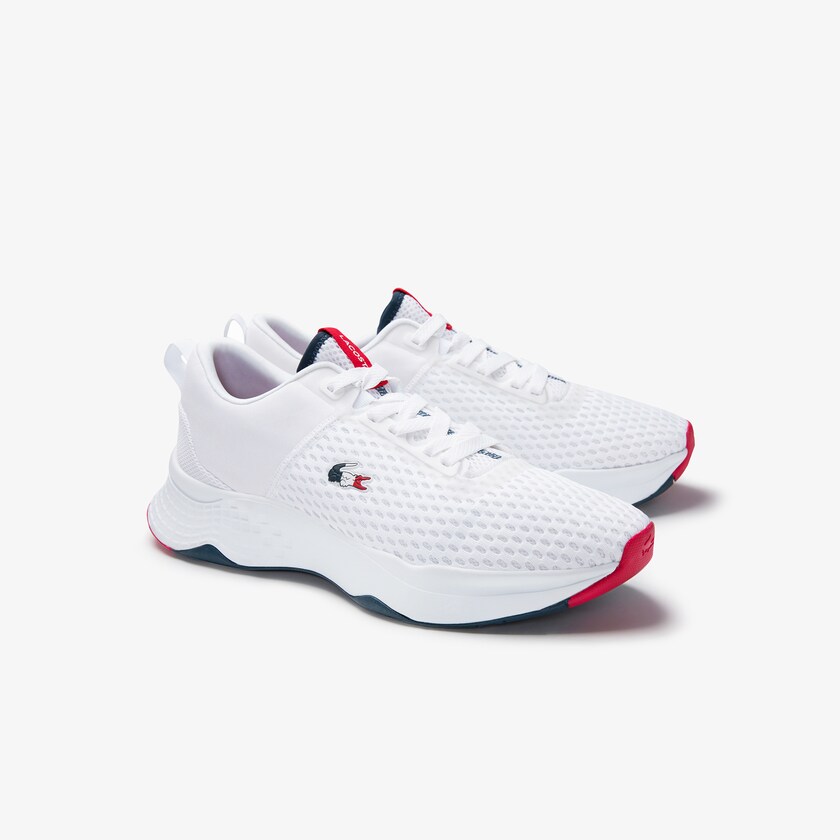 Tenis Lacoste Court-Drive Textured Textile Hombre Blancos Beige | JS2-05890Y0