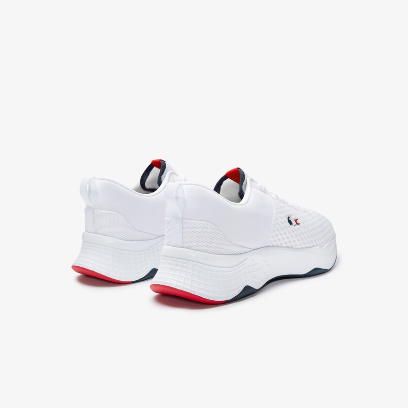 Tenis Lacoste Court-Drive Textured Textile Hombre Blancos Beige | JS2-05890Y0