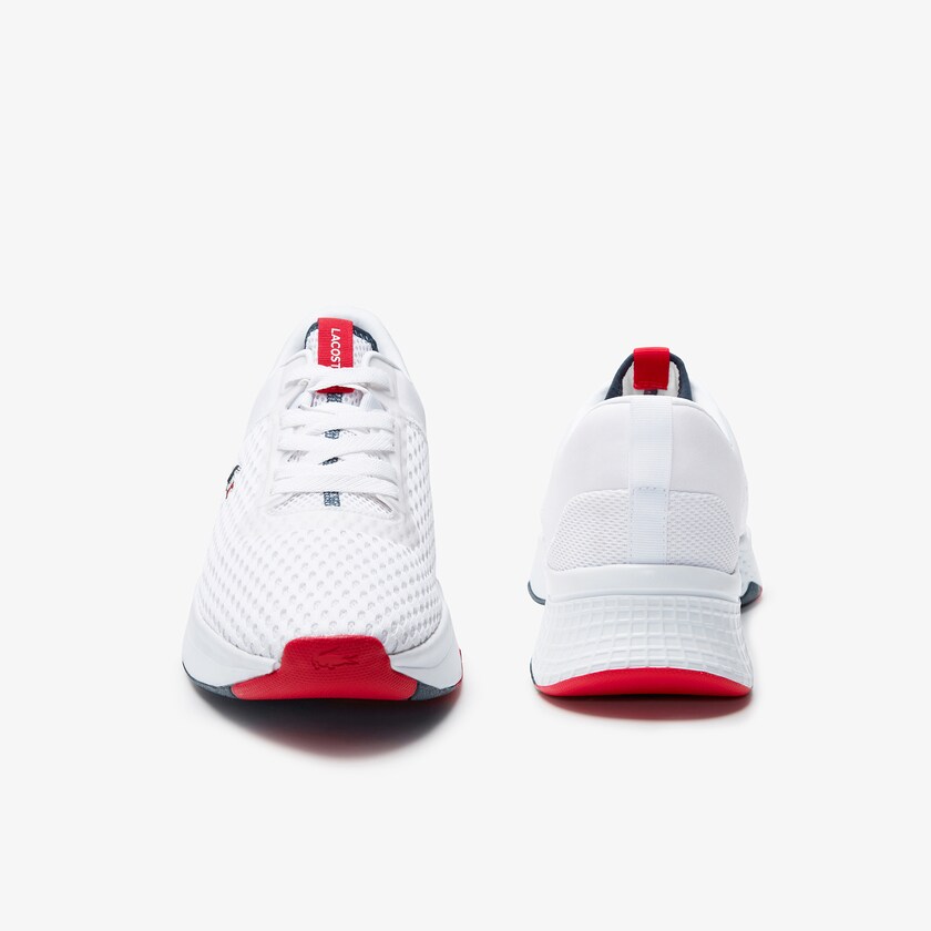 Tenis Lacoste Court-Drive Textured Textile Hombre Blancos Beige | JS2-05890Y0