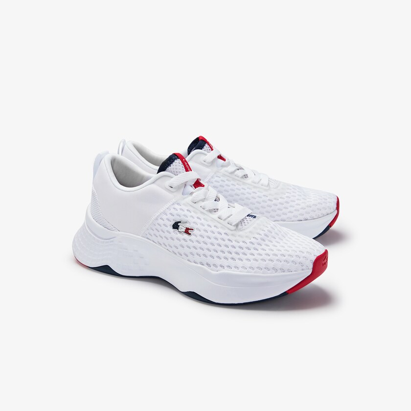 Tenis Lacoste Court-Drive Tricolour Textile Mujer Blancos Azul Marino Rojos | OL7-51575F3