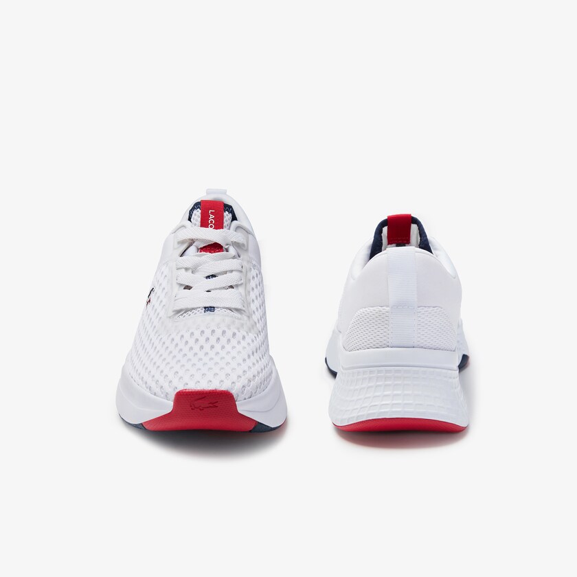 Tenis Lacoste Court-Drive Tricolour Textile Mujer Blancos Azul Marino Rojos | OL7-51575F3