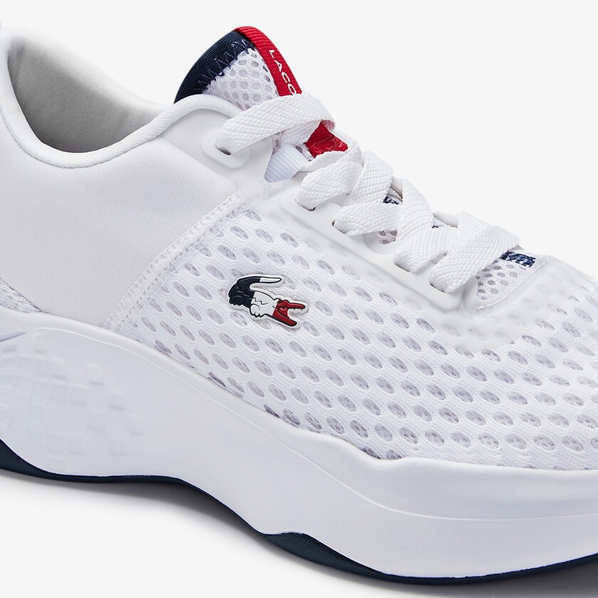 Tenis Lacoste Court-Drive Tricolour Textile Mujer Blancos Azul Marino Rojos | OL7-51575F3