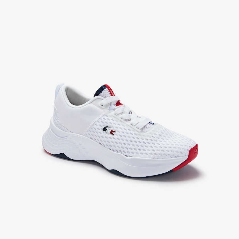 Tenis Lacoste Court-Drive Tricolour Textile Mujer Blancos Azul Marino Rojos | OL7-51575F3