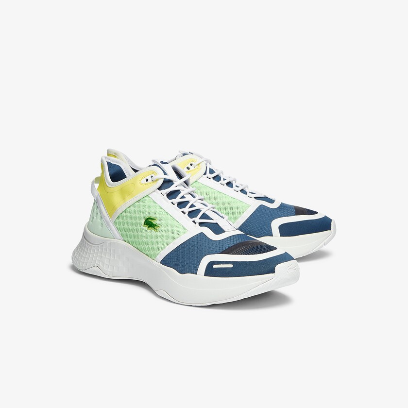 Tenis Lacoste Court-Drive Vantage Citrus-Pop Textile Hombre Azules Oscuro Blancos | IA2-22652J7