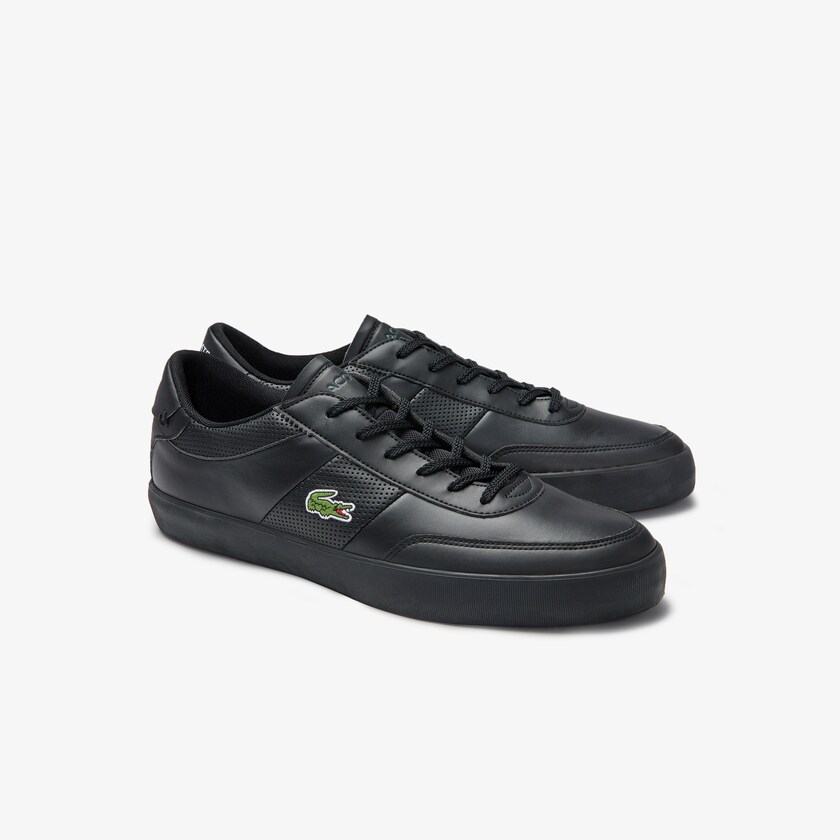 Tenis Lacoste Court-Master Leather Hombre Negros | PS9-47724M9