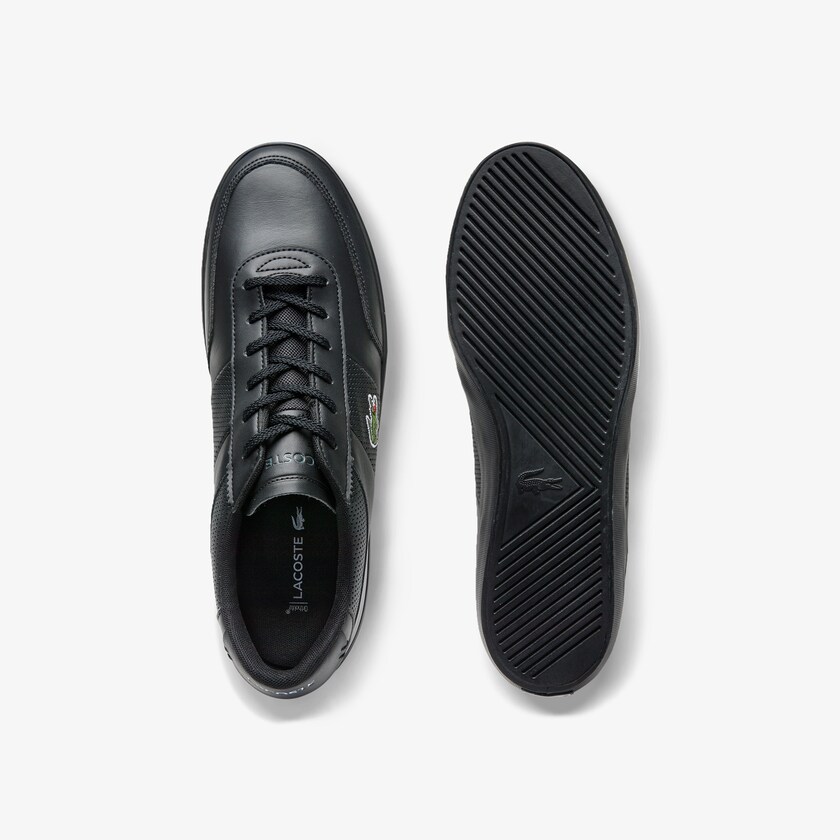 Tenis Lacoste Court-Master Leather Hombre Negros | PS9-47724M9
