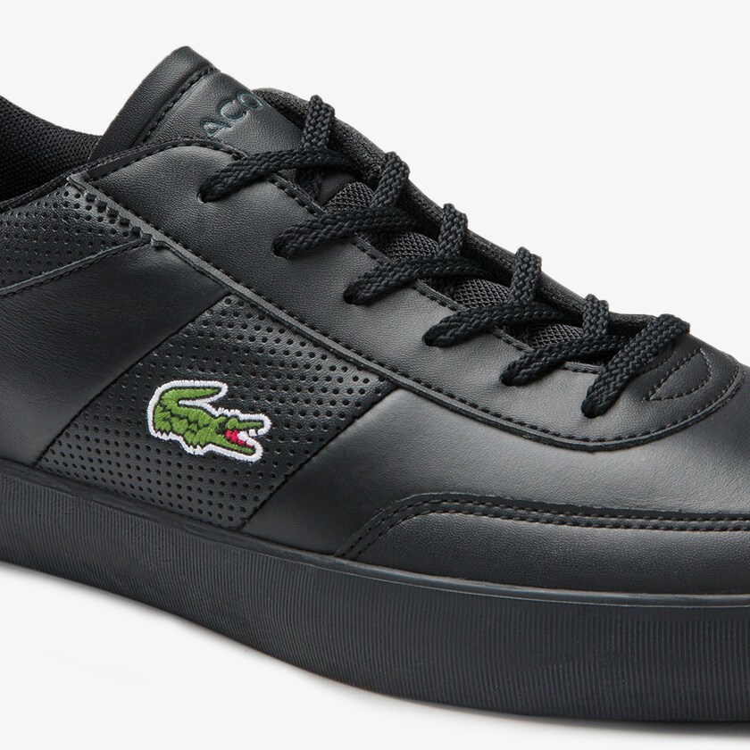 Tenis Lacoste Court-Master Leather Hombre Negros | PS9-47724M9