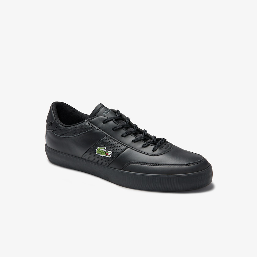Tenis Lacoste Court-Master Leather Hombre Negros | PS9-47724M9
