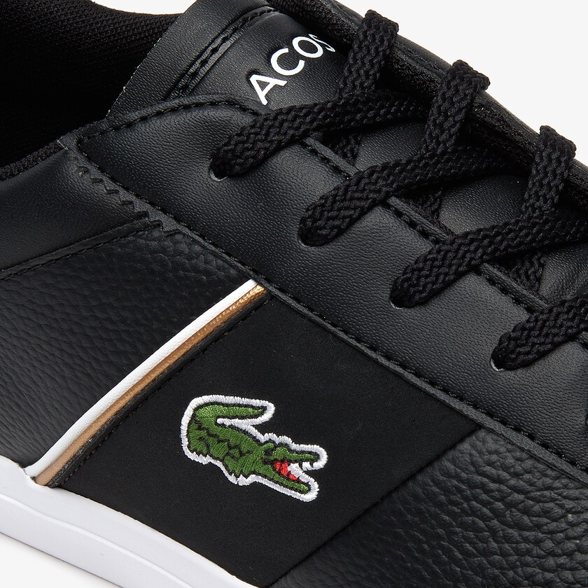 Tenis Lacoste Court-Master Tumbled Leather Hombre Negros Blancos | KR2-43964W6