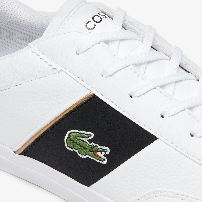 Tenis Lacoste Court-Master Tumbled Leather Hombre Blancos Negros | JW5-99969K3