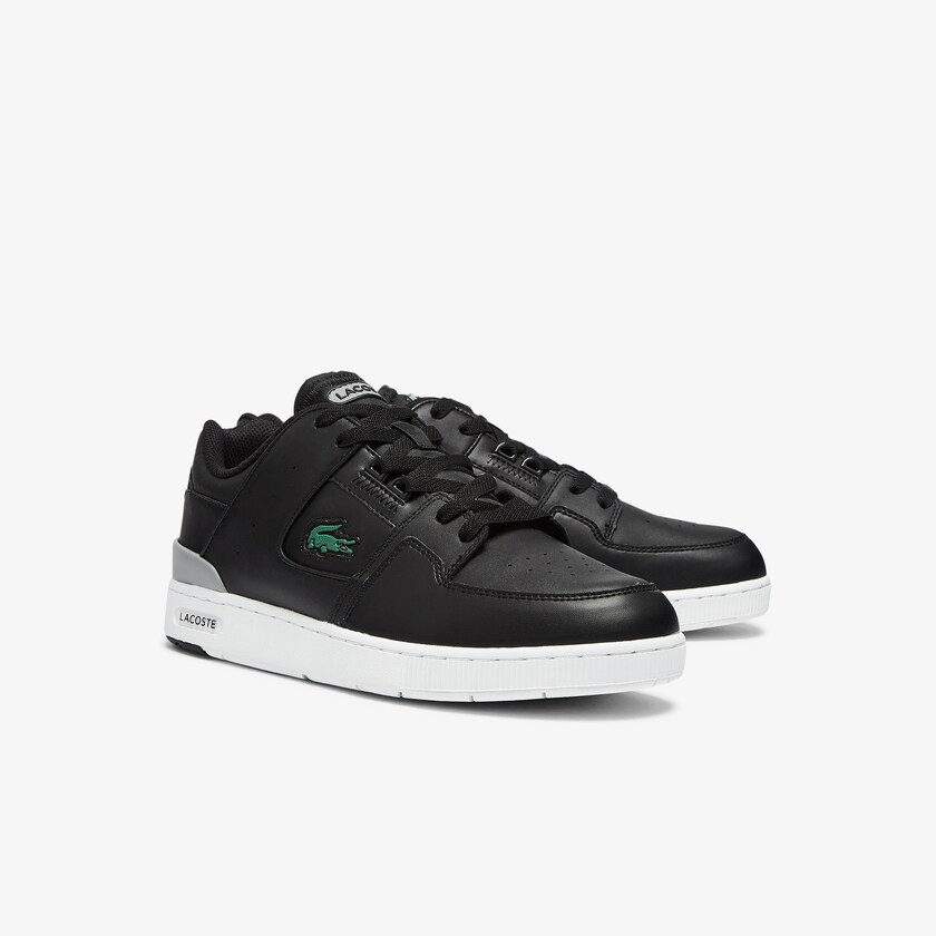 Tenis Lacoste Court Cage Leather Hombre Negros | CQ5-32103Q7