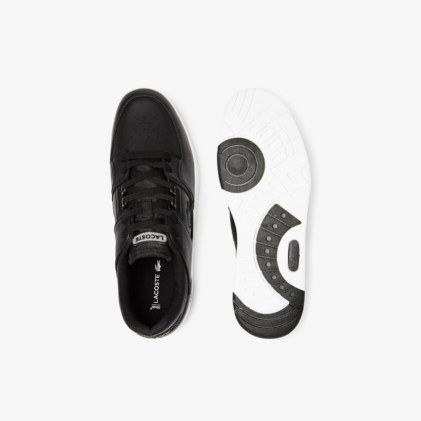 Tenis Lacoste Court Cage Leather Hombre Negros | CQ5-32103Q7