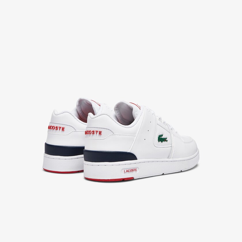 Tenis Lacoste Court Cage Leather Hombre Blancos Azul Marino Rojos | HX7-45854M0