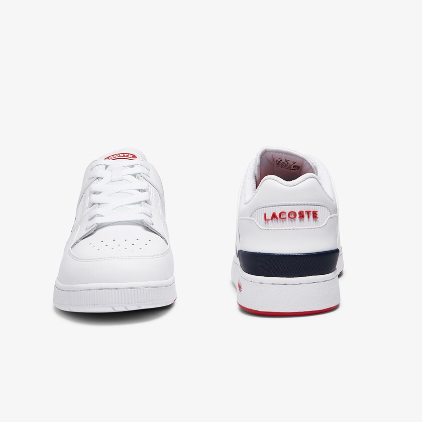 Tenis Lacoste Court Cage Leather Hombre Blancos Azul Marino Rojos | HX7-45854M0