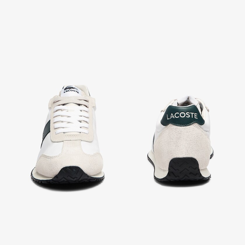 Tenis Lacoste Court Pace Textile Hombre Beige Verdes | AC3-46684Q4