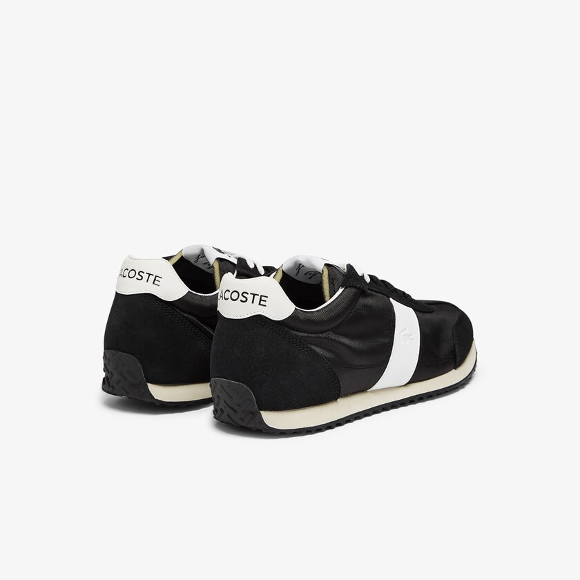 Tenis Lacoste Court Pace Textile and Suede Hombre Negros Grises | IA3-74417X3