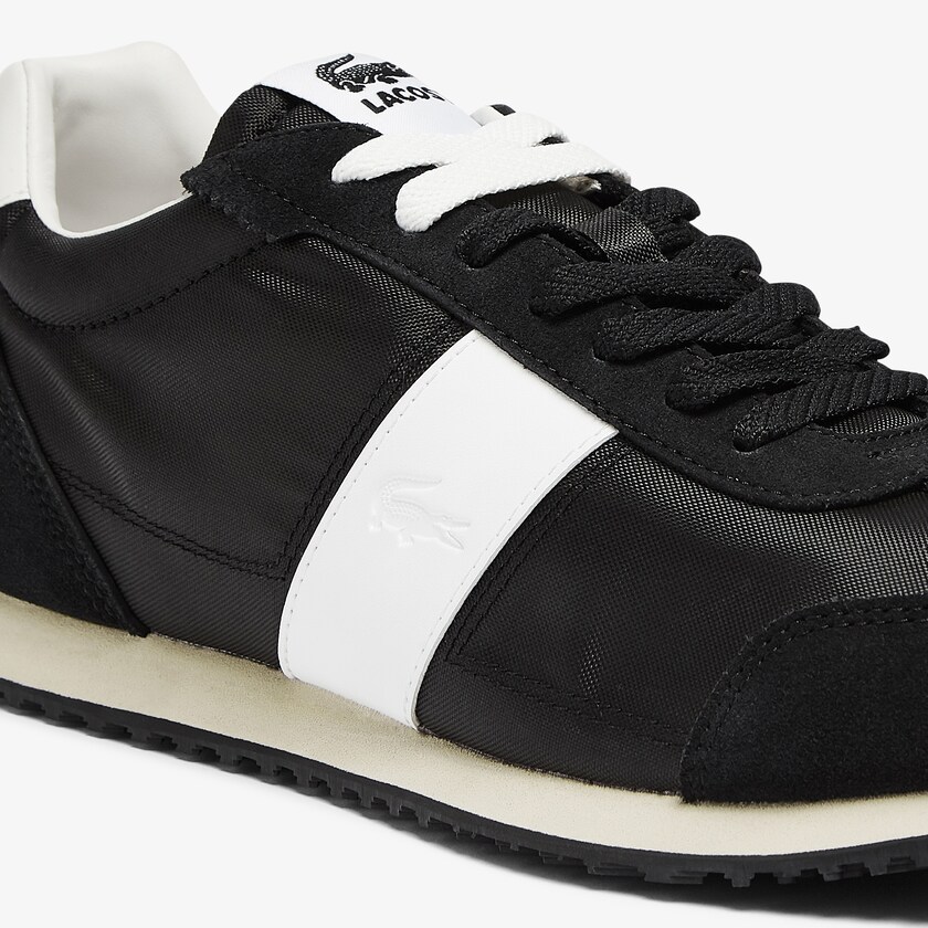 Tenis Lacoste Court Pace Textile and Suede Hombre Negros Grises | IA3-74417X3