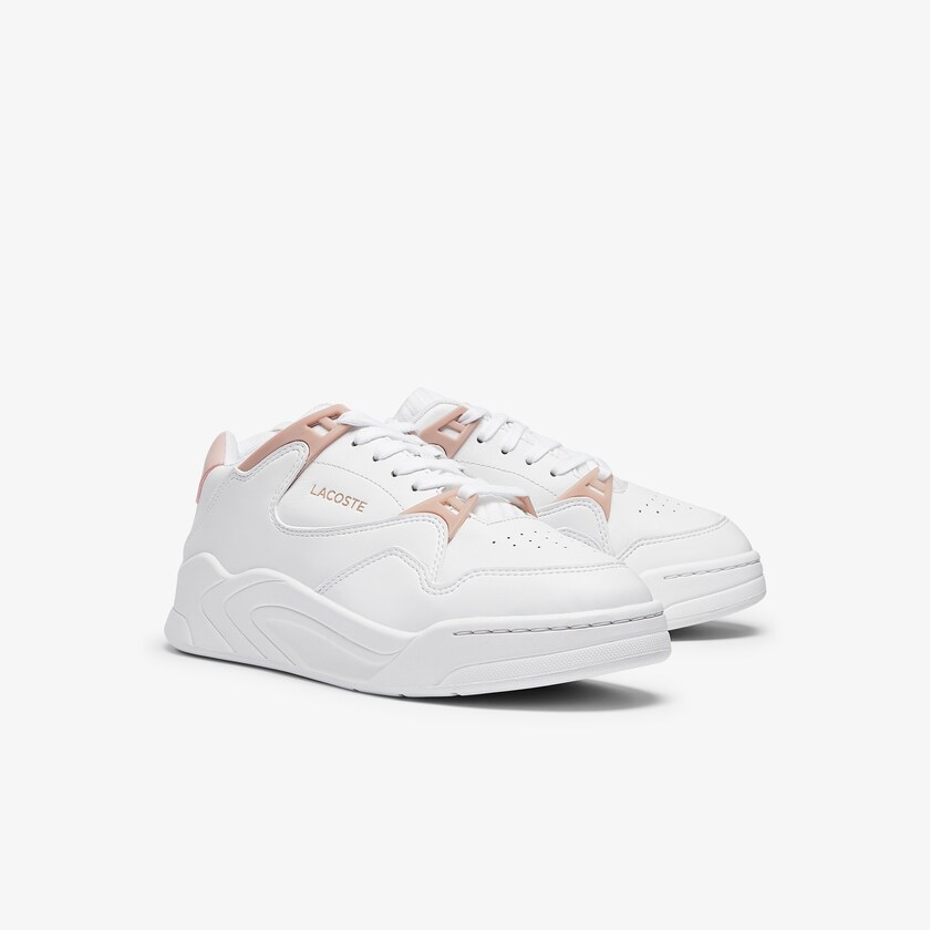 Tenis Lacoste Court Slam Leather Mujer Blancos Rosas | AZ0-08840S2