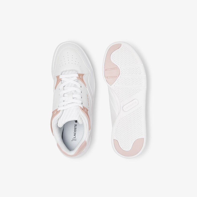 Tenis Lacoste Court Slam Leather Mujer Blancos Rosas | AZ0-08840S2