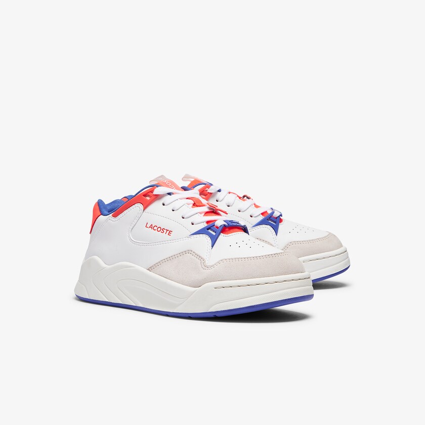 Tenis Lacoste Court Slam Synthetic and Leather Mujer Blancos Coral | KX0-91389J5