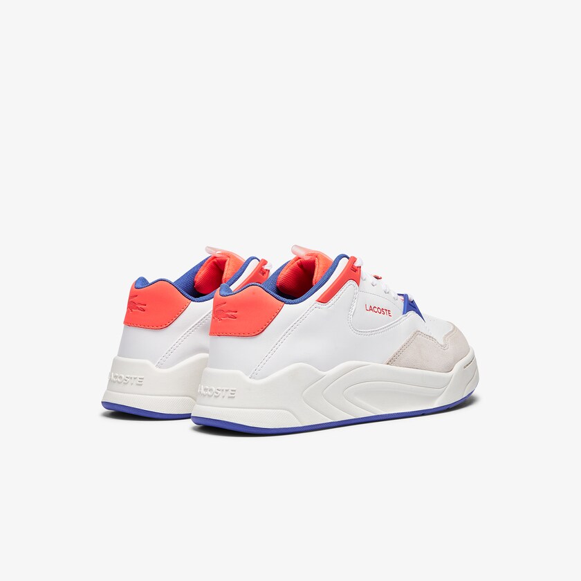 Tenis Lacoste Court Slam Synthetic and Leather Mujer Blancos Coral | KX0-91389J5