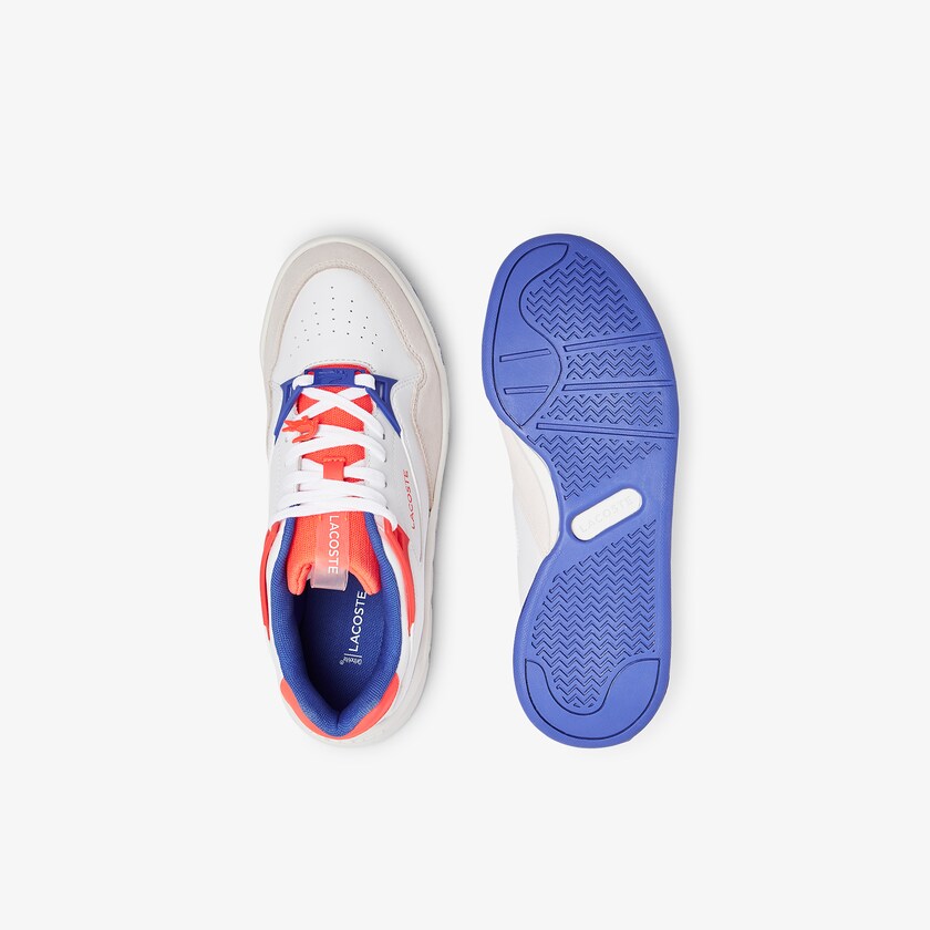 Tenis Lacoste Court Slam Synthetic and Leather Mujer Blancos Coral | KX0-91389J5