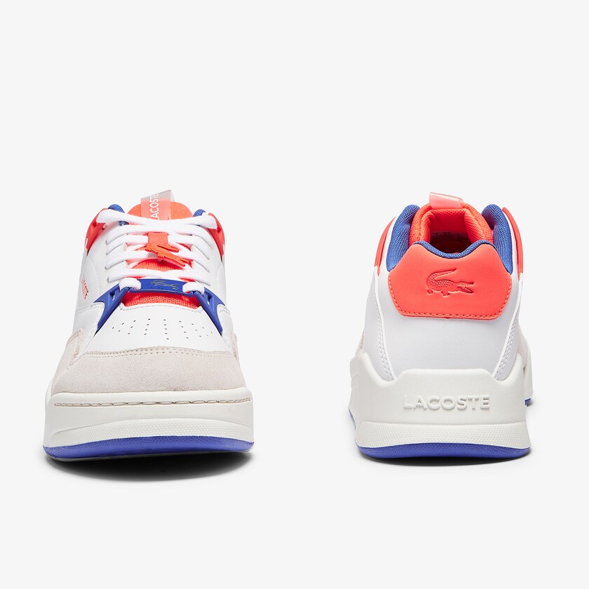 Tenis Lacoste Court Slam Synthetic and Leather Mujer Blancos Coral | KX0-91389J5