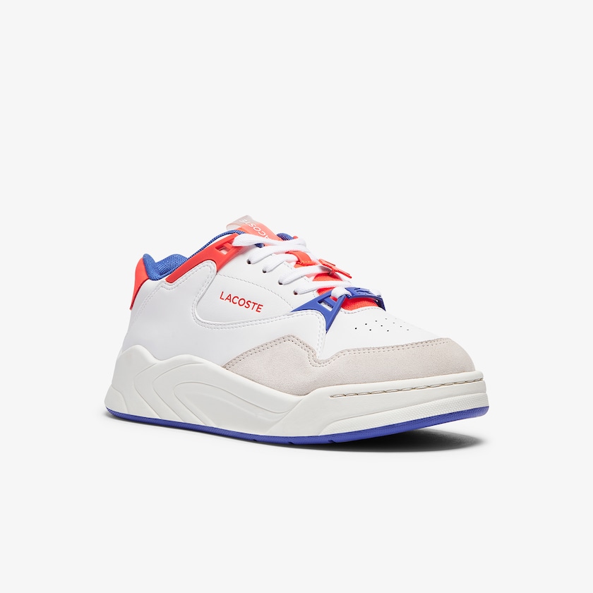 Tenis Lacoste Court Slam Synthetic and Leather Mujer Blancos Coral | KX0-91389J5