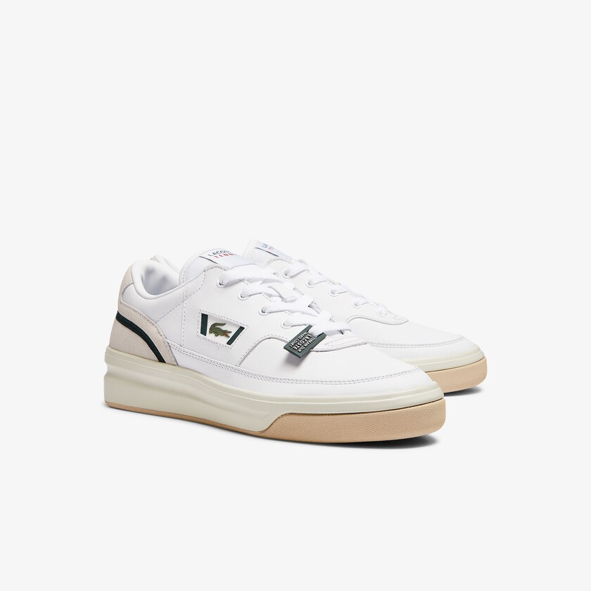 Tenis Lacoste G80 Leather and Suede Hombre Blancos | GK3-97749Y5