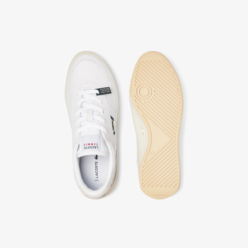 Tenis Lacoste G80 Leather and Suede Hombre Blancos | GK3-97749Y5