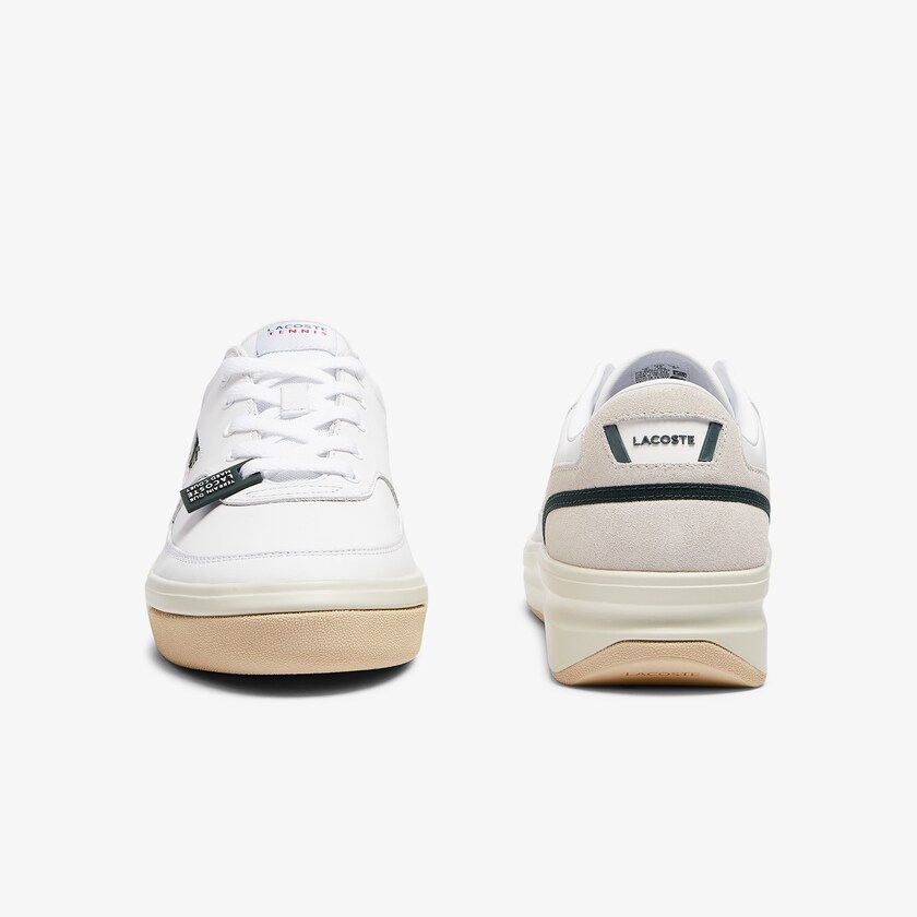 Tenis Lacoste G80 Leather and Suede Hombre Blancos | GK3-97749Y5