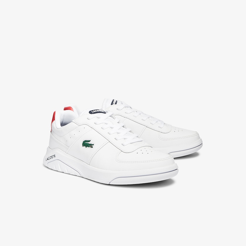 Tenis Lacoste Game Advance Leather Hombre Blancos Beige | KZ2-60496T0