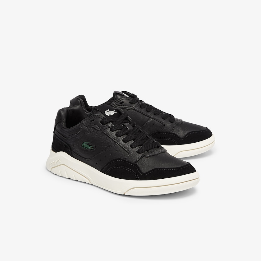 Tenis Lacoste Game Advance Luxe Leather and Suede Mujer Negros Grises | AV4-32953V4