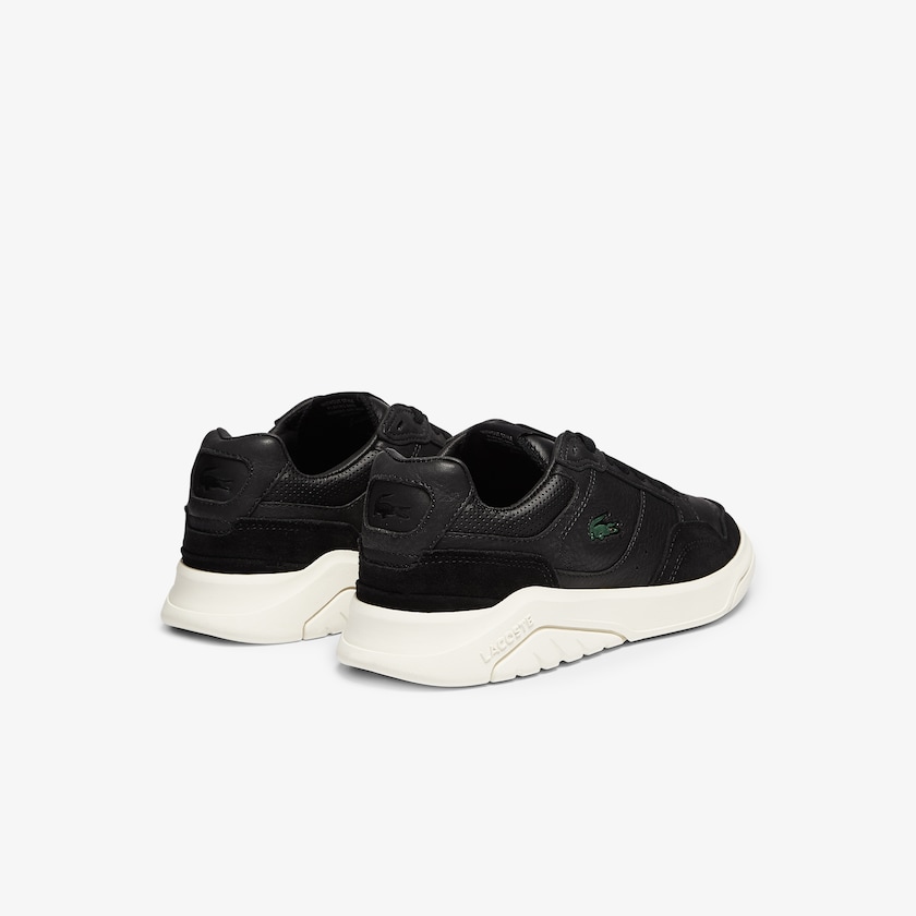 Tenis Lacoste Game Advance Luxe Leather and Suede Mujer Negros Grises | AV4-32953V4
