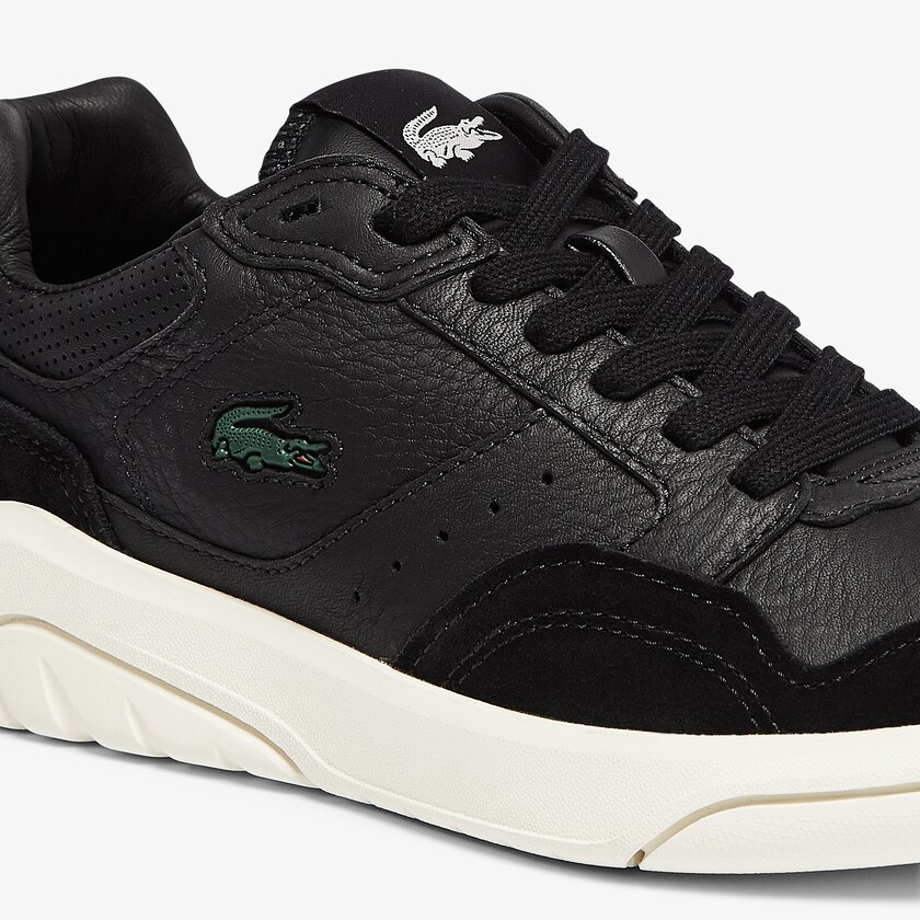 Tenis Lacoste Game Advance Luxe Leather and Suede Mujer Negros Grises | AV4-32953V4