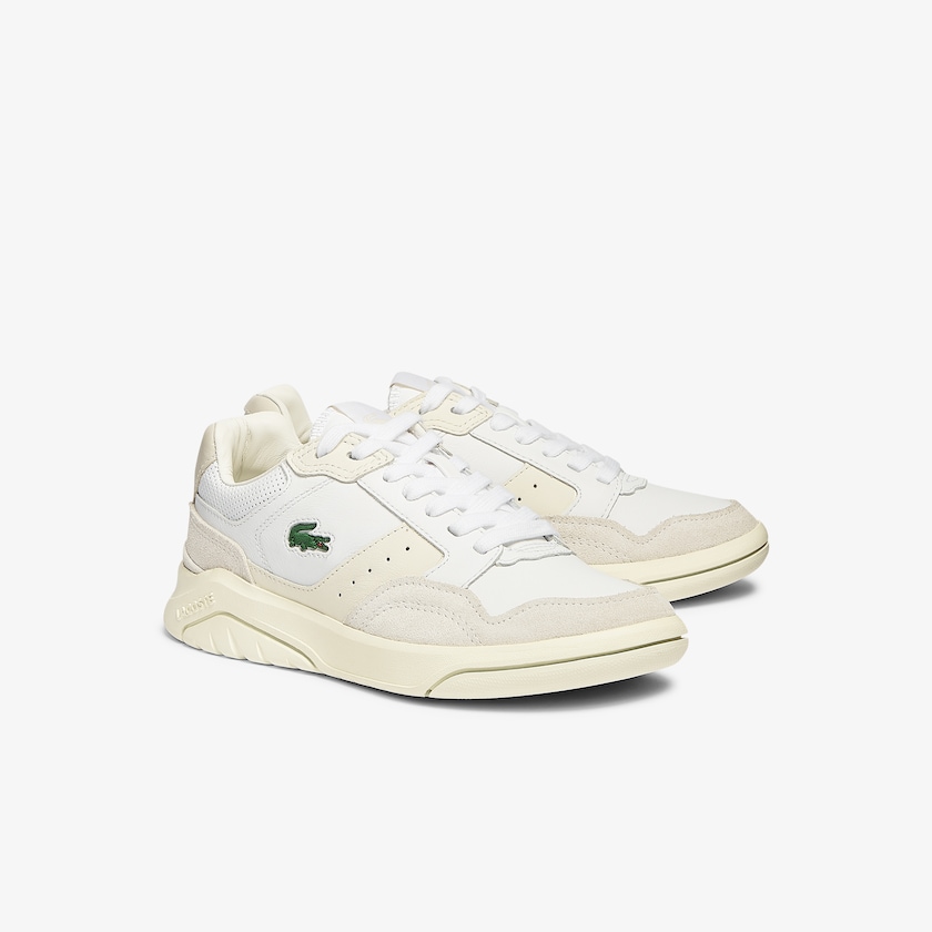 Tenis Lacoste Game Advance Luxe Leather and Suede Mujer Blancos Grises | TU9-26112Y4