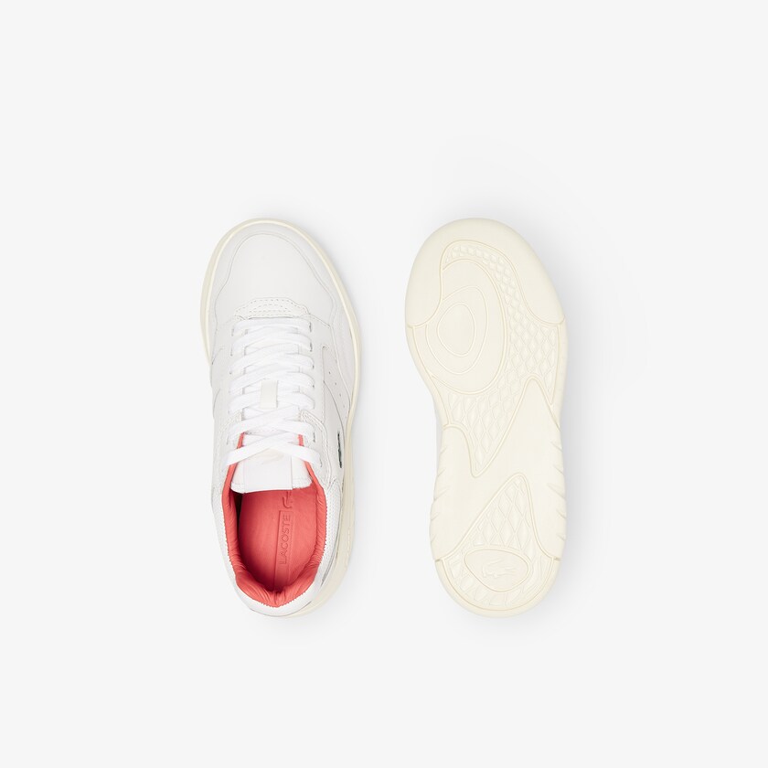 Tenis Lacoste Game Advance Luxe Leather Mujer Blancos Beige | UJ3-51335F4
